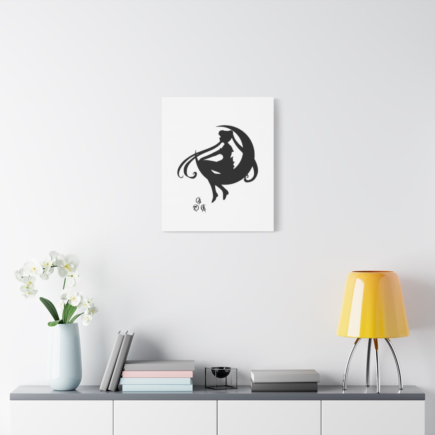 Moonlit Goddess Canvas Art, Modern Wall Decor, Fantasy Home Decor, Boho Aesthetic, Gift for Art Lovers