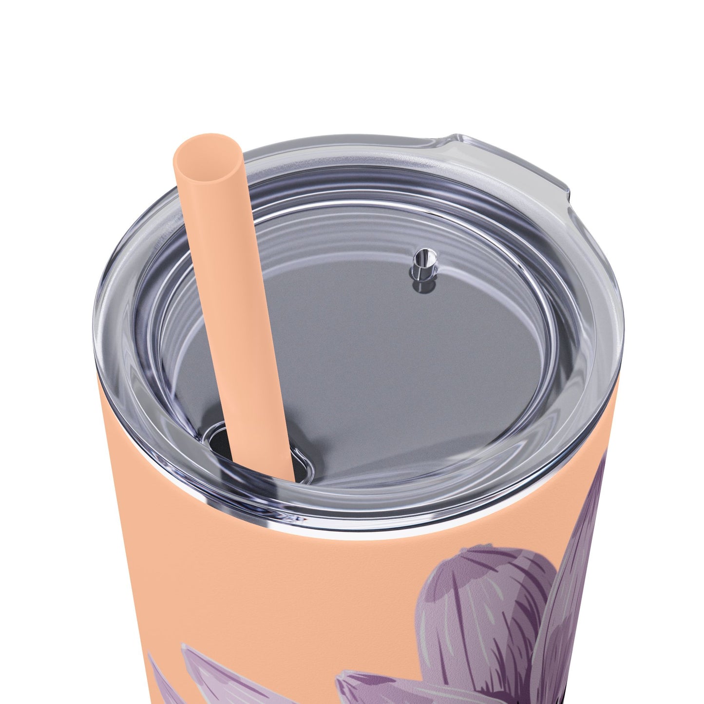 Floral Skinny Tumbler, 20oz - Stylish Drinkware for Home, Office, Gifts, Party Favors, Spring Decor