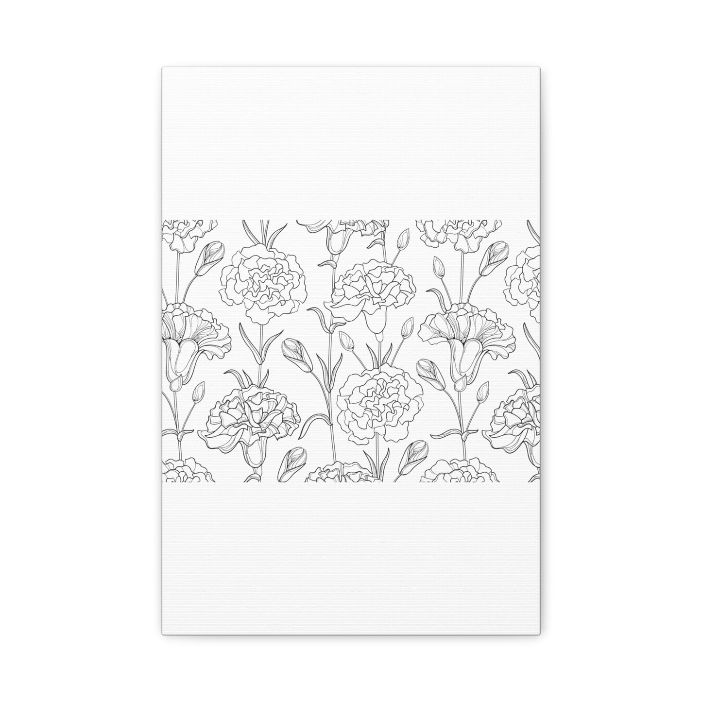 Floral Canvas Art, Stretched Wall Decor, Home Gift, Botanical Print, Modern Design, Matte Finish