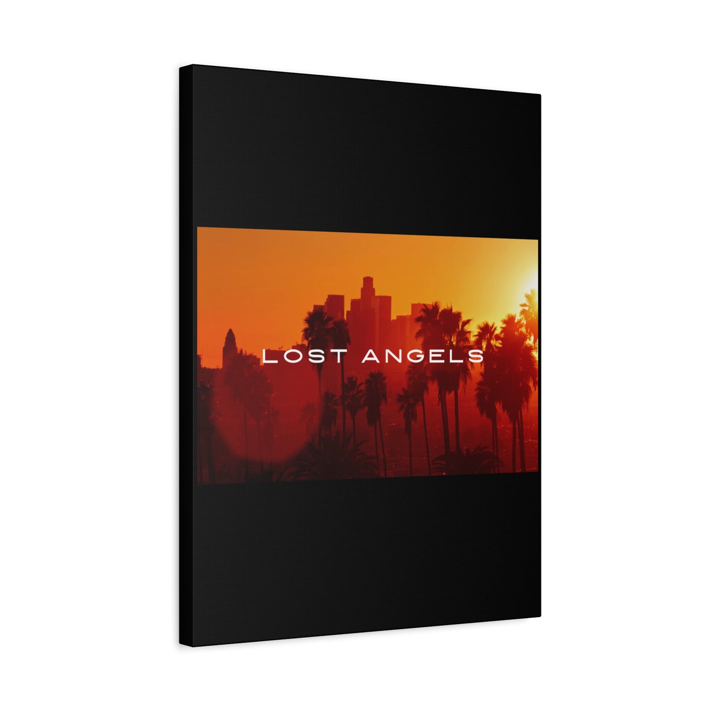 Lost Angels Wall Art Canvas | Sunset Cityscape Print, Home Decor, Gift for Art Lovers, Modern Living Room, California Vibe