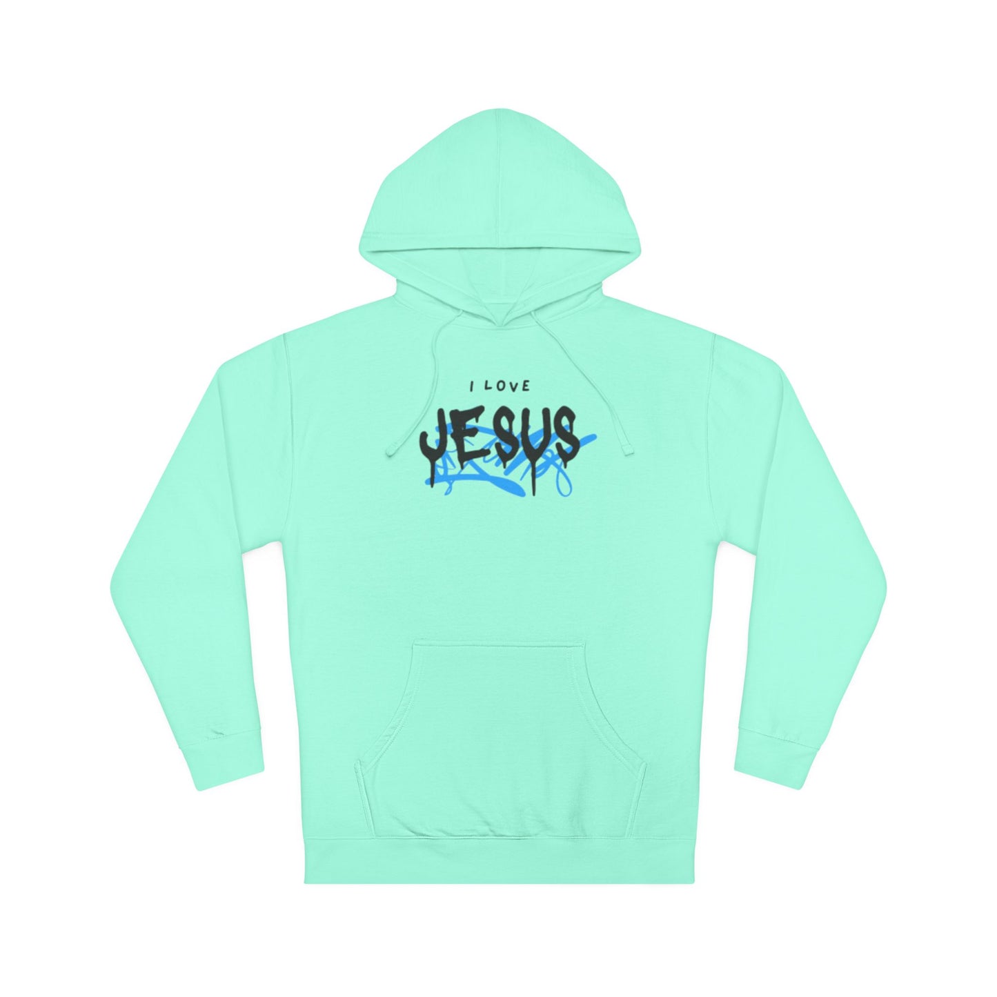 I Love Jesus Unisex Hooded Sweatshirt - Faithful Inspirational Apparel