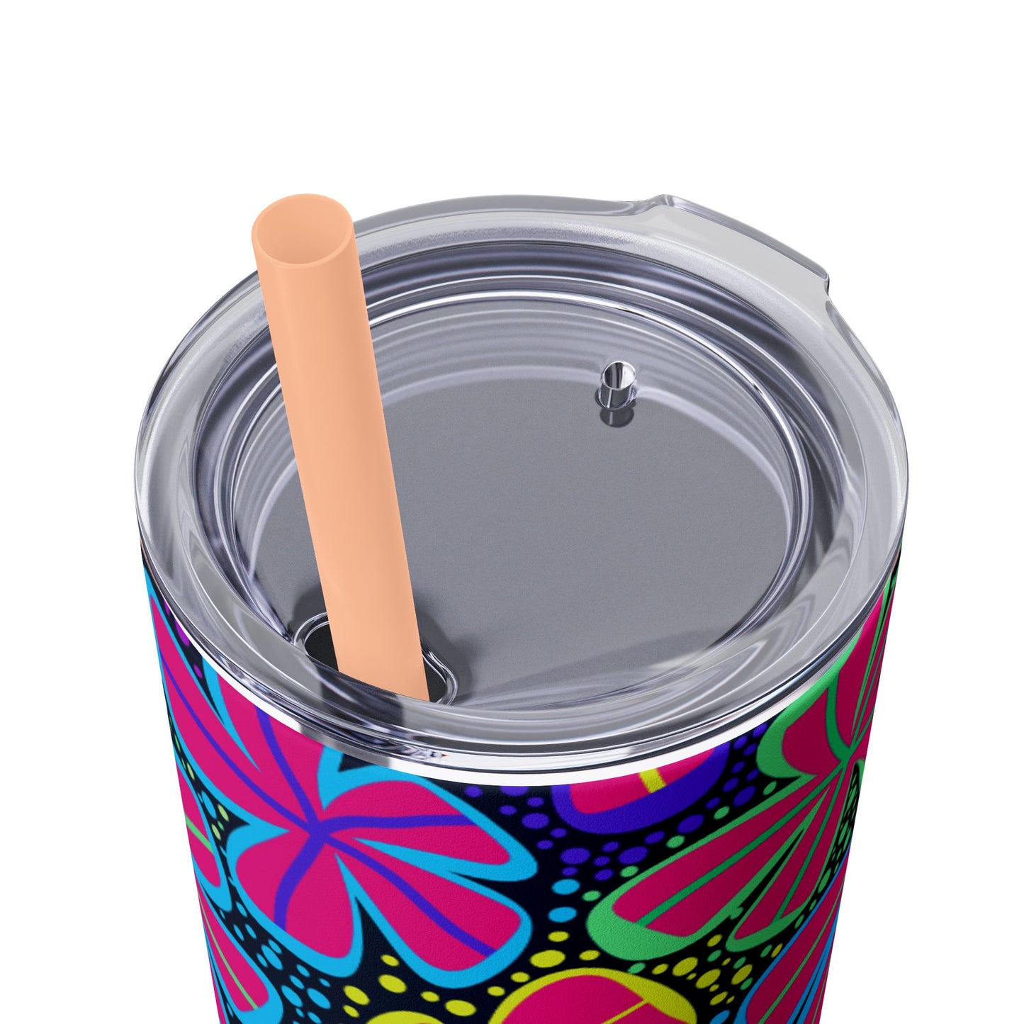 Vibrant Floral Skinny Tumbler, 20oz | Reusable Drink Cup for Home, Office, Road Trips | Fun Gift for Spring, Summer, Birthdays, Garden [...]