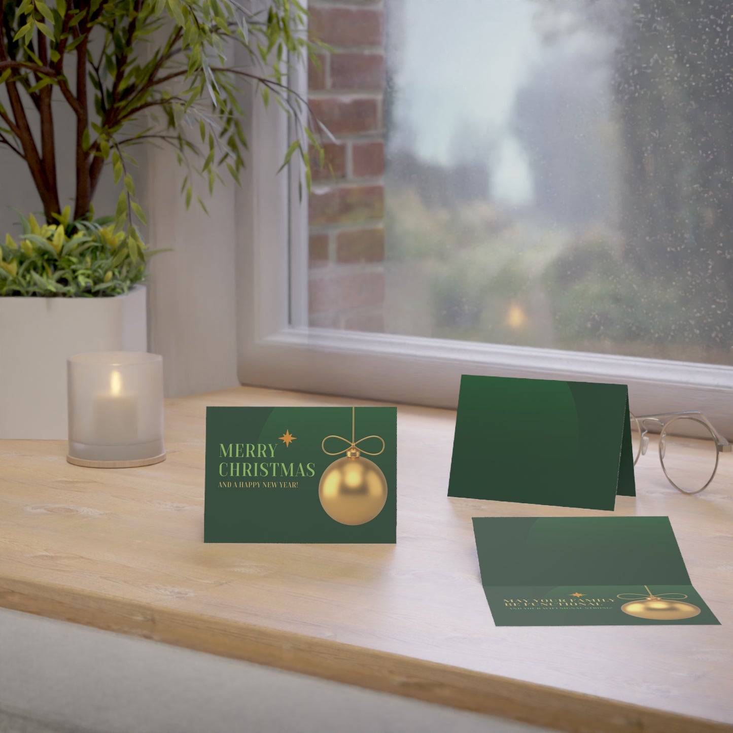 Merry Christmas Greeting Cards, Elegant Holiday Cards, Festive New Year Cards, Seasonal Greeting Cards, Christmas Celebration Cards