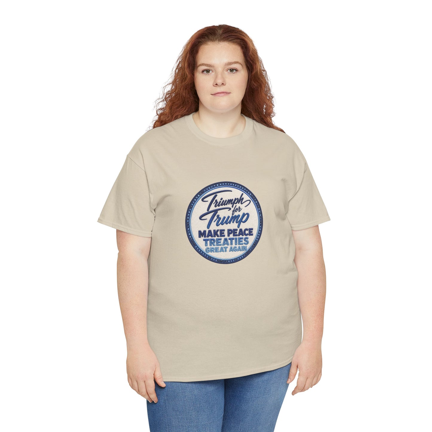 "Make Peace Treaties Great Again" Embroidery Badge Pattern T-Shirt - MADE TO ORDER ✨ CUSTOMIZABLE WITHIN REASON