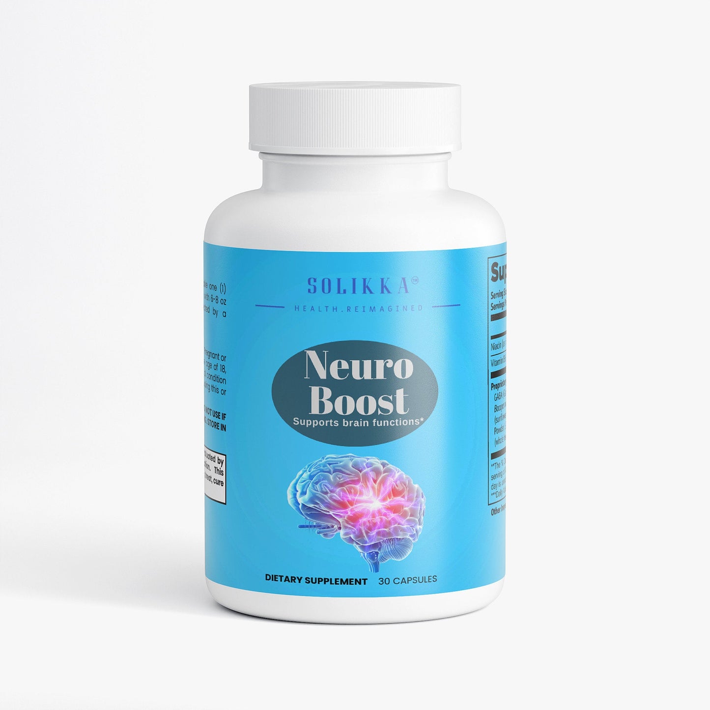 Cognitive Support Nootropic For Focus And Mental Clarity With Niacin B6 GABA L Tyrosine Bacopa Monnieri And Huperzine A-0