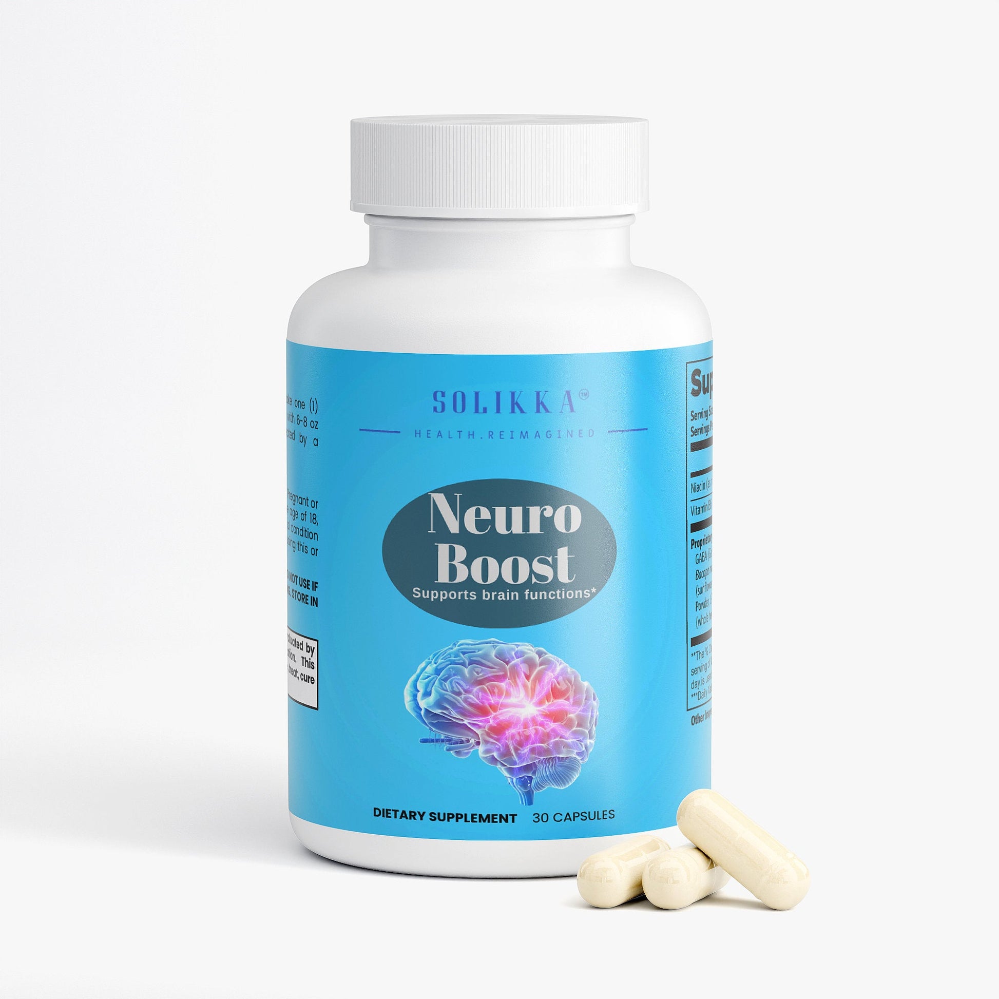 Cognitive Support Nootropic For Focus And Mental Clarity With Niacin B6 GABA L Tyrosine Bacopa Monnieri And Huperzine A-2