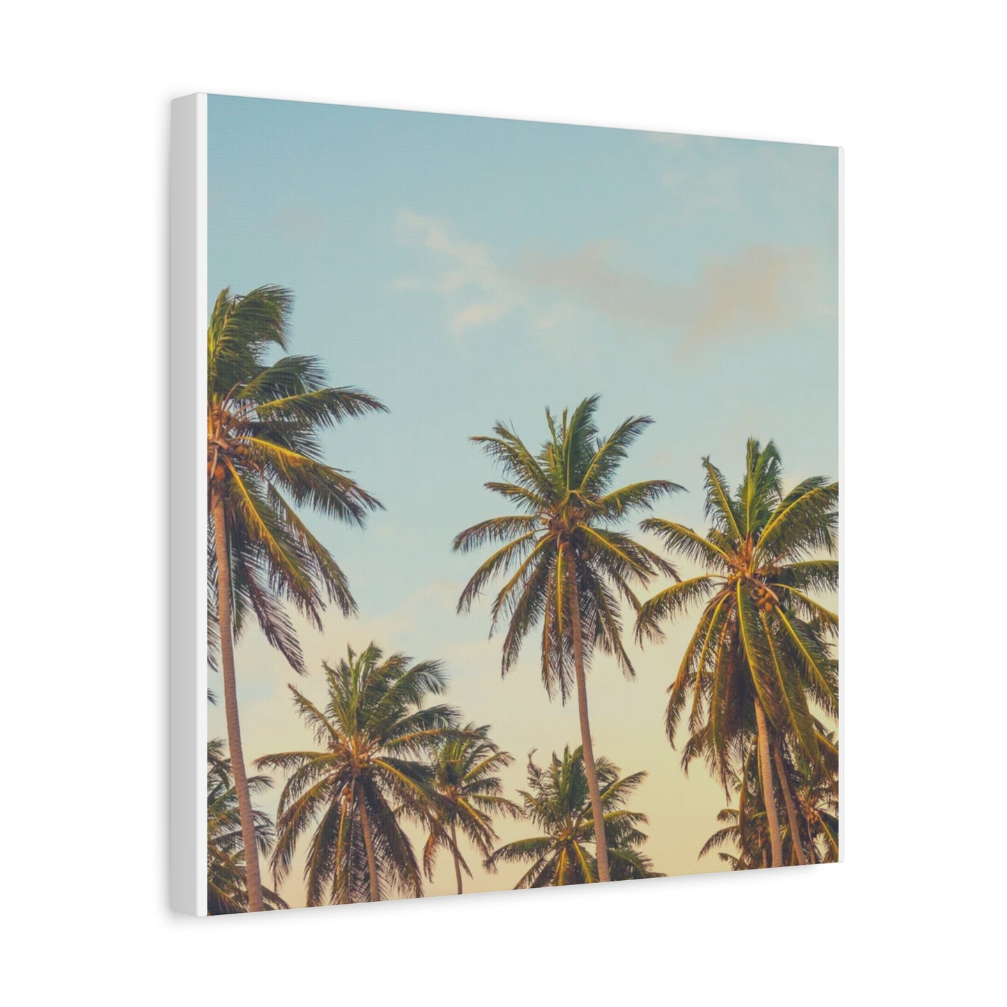 Tropical Palm Tree Canvas Print, City of Angeles Tropical Wall Art, Los Angeles Beach Decor, California Nature Photography, Home Decoration, Gift for Beach Lovers