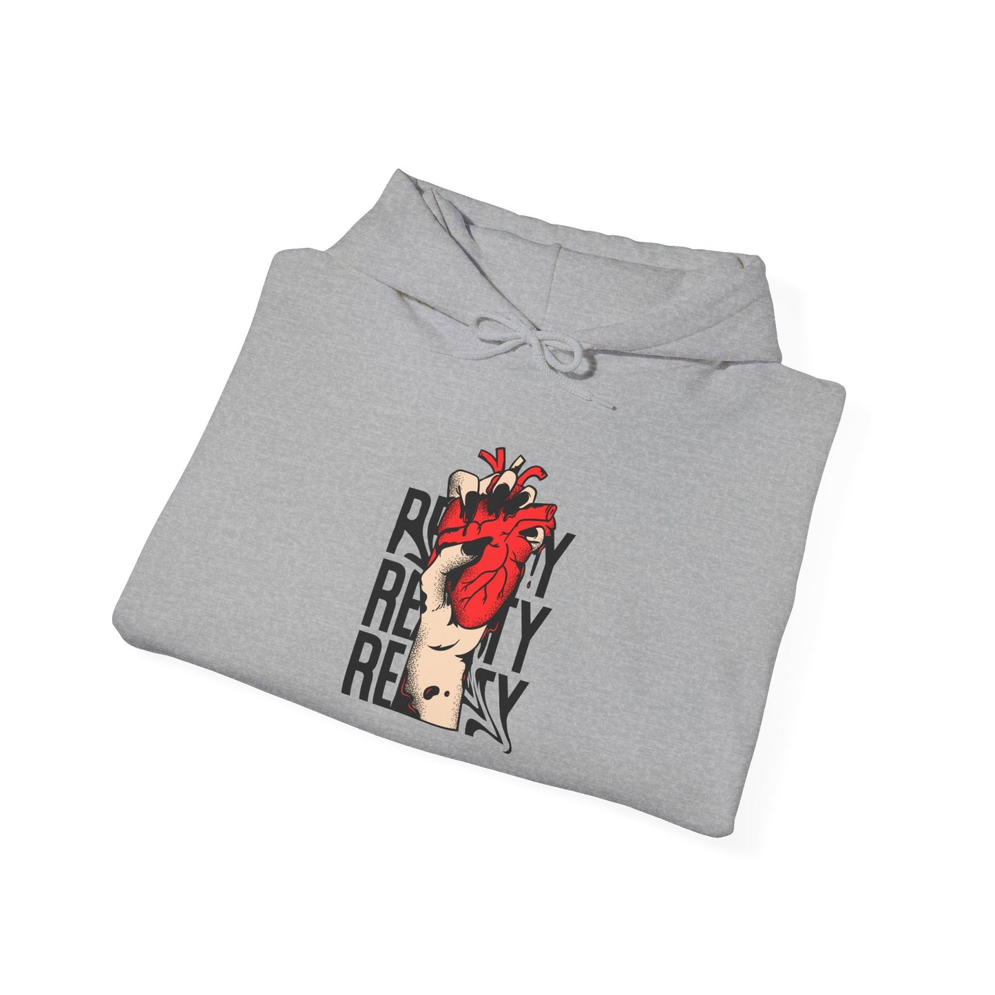 Reality-Themed Unisex Heavy Blend Hoodie for Daily Inspiration, Motivational Sweatshirt, Cozy Gift for Friends, Statement Apparel, [...]
