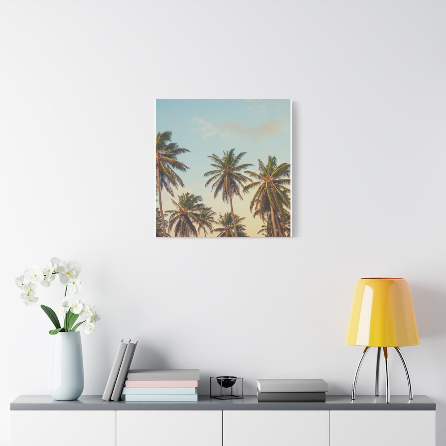 Tropical Palm Tree Canvas Print, City of Angeles Tropical Wall Art, Los Angeles Beach Decor, California Nature Photography, Home Decoration, Gift for Beach Lovers