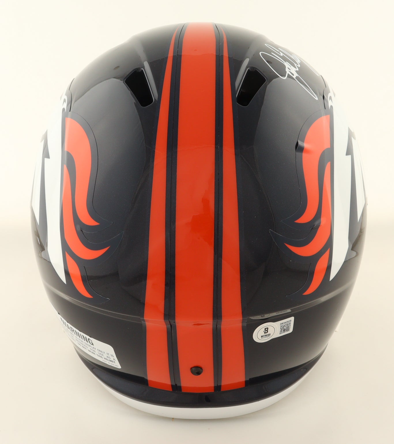 John Elway Signed Broncos Full-Size Speed Helmet (Beckett) Beckett Witnessed