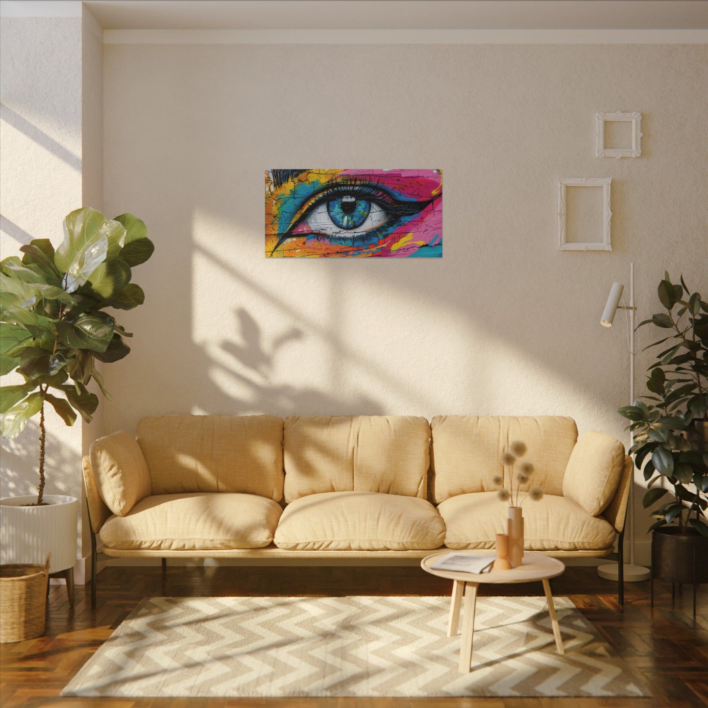 Colorful Eye Street Art Matte Canvas Print