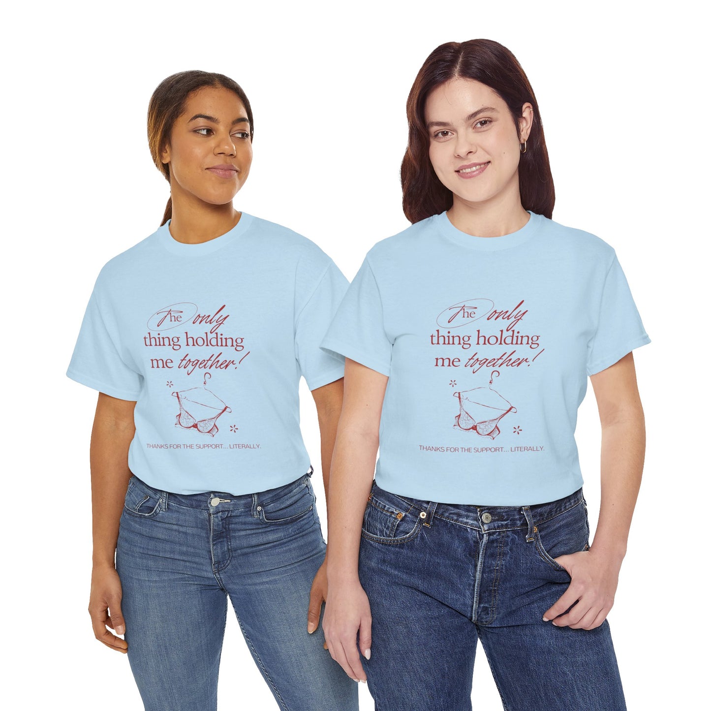 "Holding It Together" Unisex Heavy Cotton Tee: Funny Gift for Friends, Family, Self-Care, Casual Wear, Humor Shirts, Gift for Her
