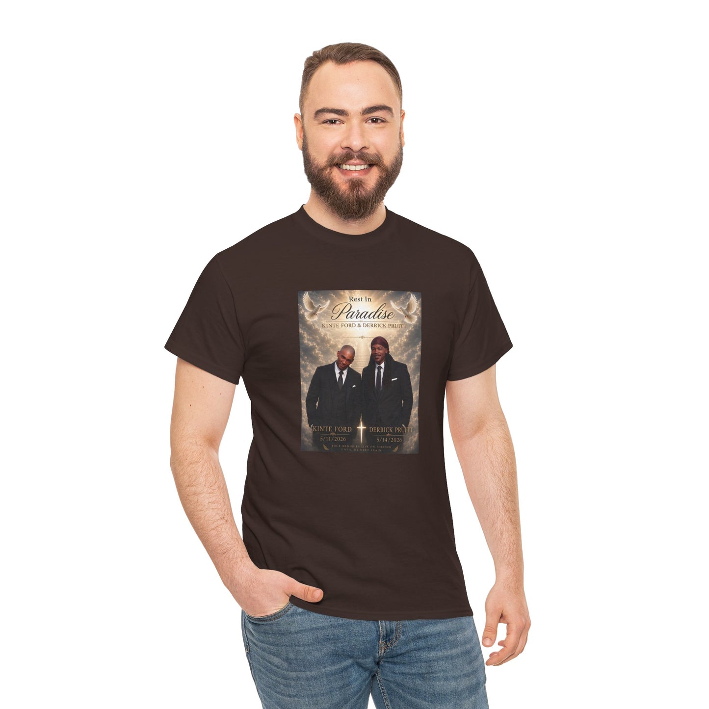 Memorial Tribute Tee — "Rest in Paradise" Funeral Remembrance Shirt