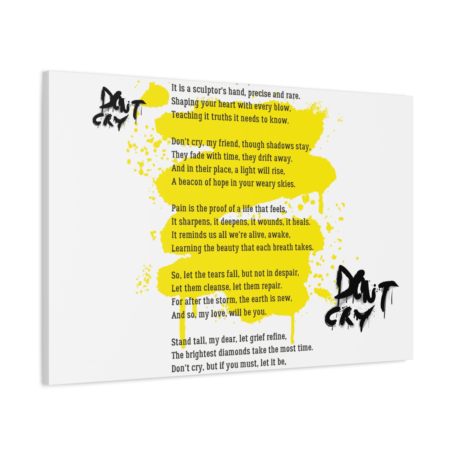 Inspirational Canvas Wall Art, Motivational Decor, Positive Quote, Home Office Wall Hanging, Unique Gift Idea, Modern Art Print