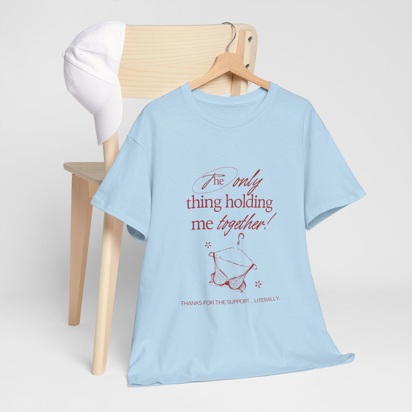 "Holding It Together" Unisex Heavy Cotton Tee: Funny Gift for Friends, Family, Self-Care, Casual Wear, Humor Shirts, Gift for Her
