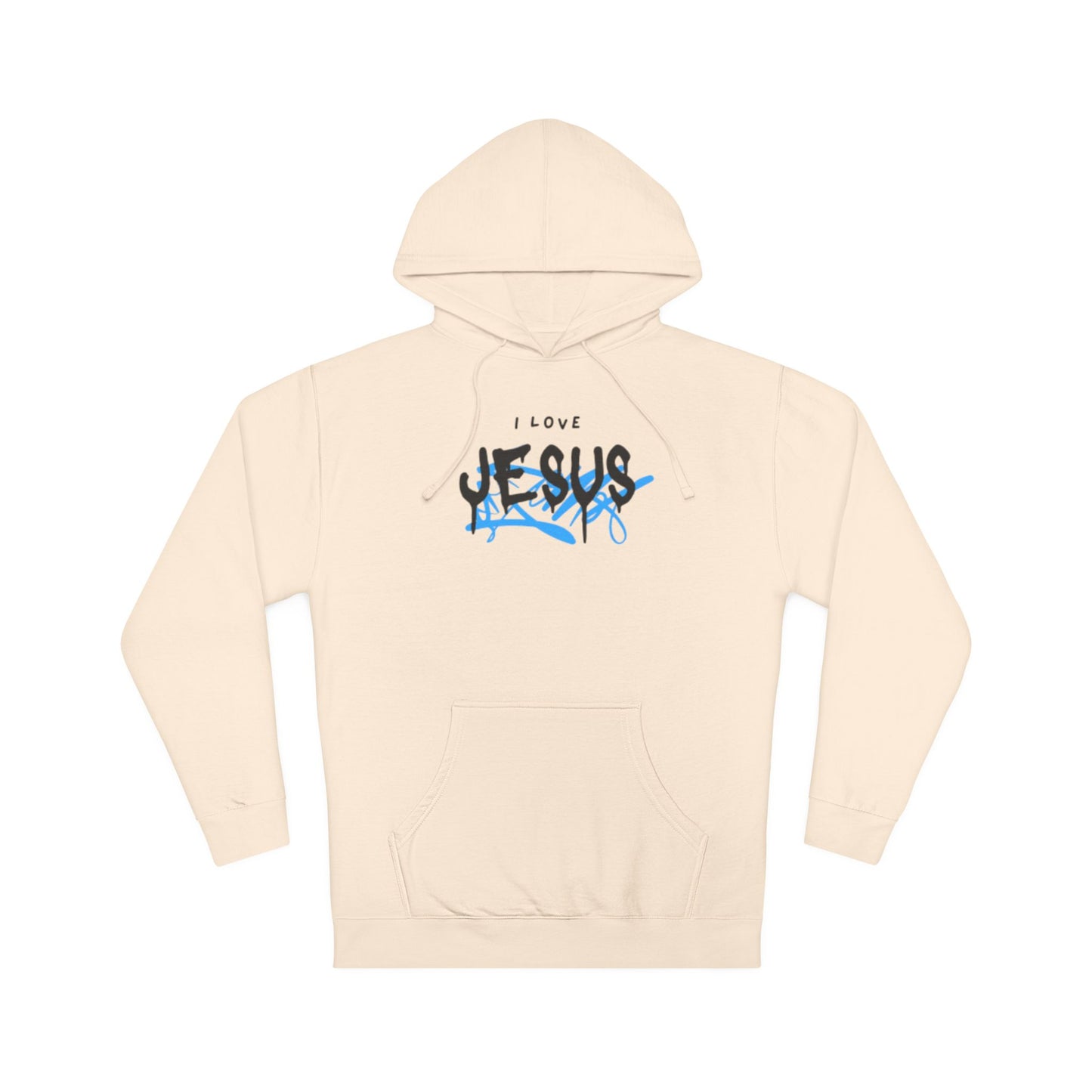 I Love Jesus Unisex Hooded Sweatshirt - Faithful Inspirational Apparel