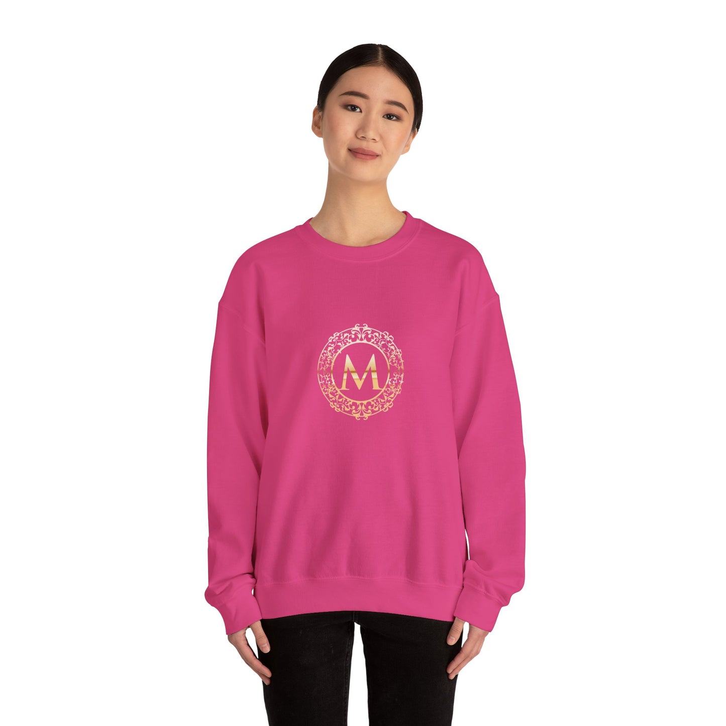 M LOGO - Mia Pruitt Monogrammed Heavy Blend Crewneck Sweatshirt