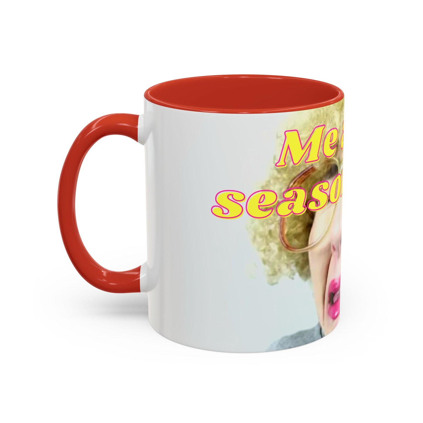 Humorous Accent Coffee Mug, "Me at the season finale", Funny Gift for TV Lovers, Comedy Merchandise, Unique Birthday Present, Fun Housewarming Mug
