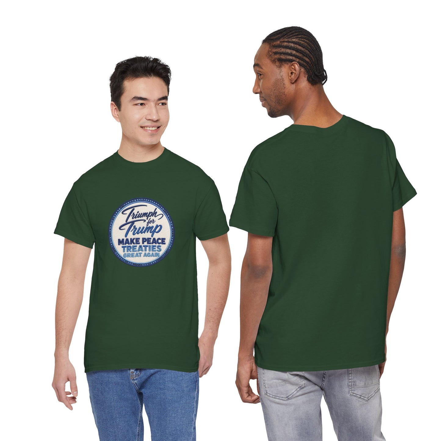 "Make Peace Treaties Great Again" Embroidery Badge Pattern T-Shirt - MADE TO ORDER ✨ CUSTOMIZABLE WITHIN REASON