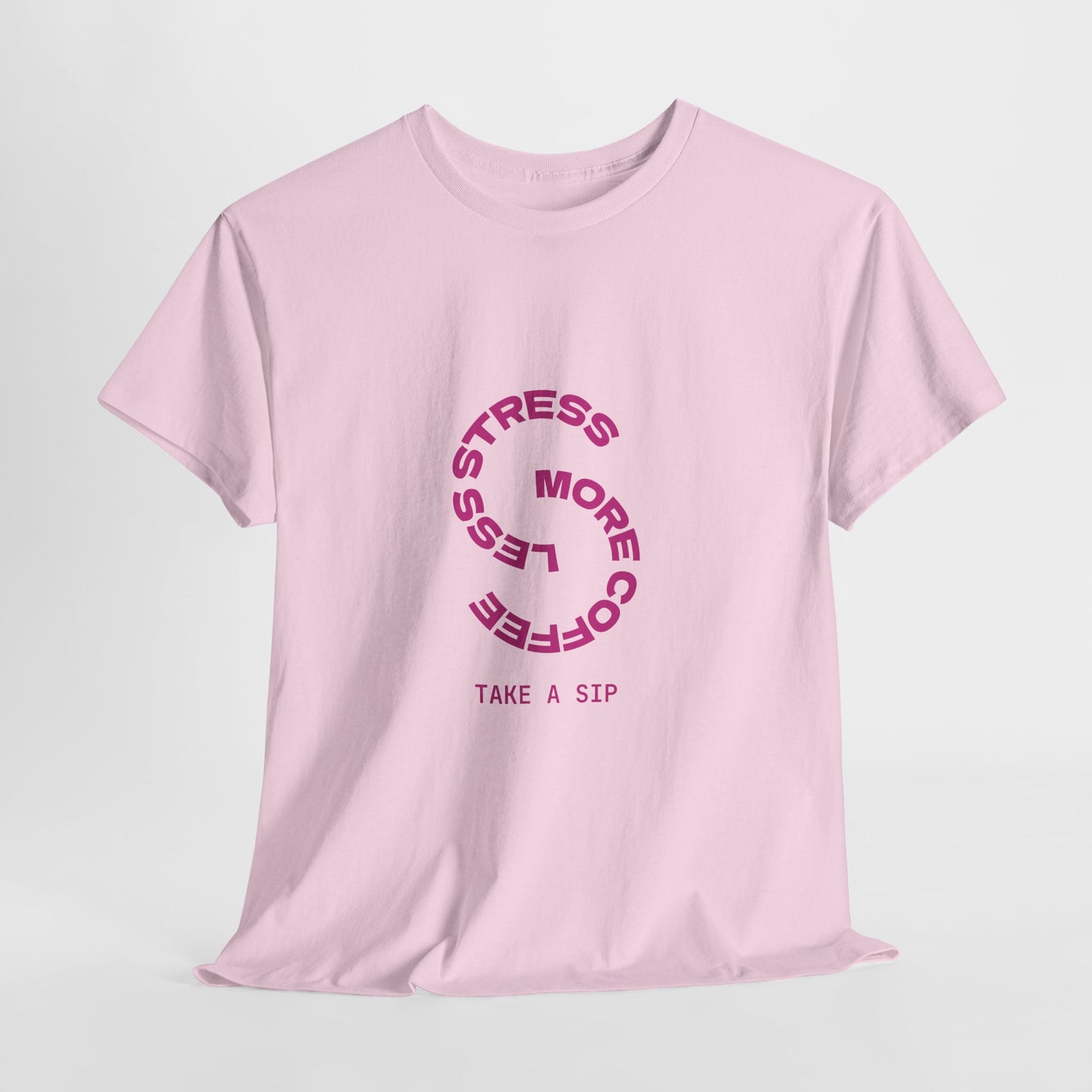 Stress Less Coffee Unisex Heavy Cotton Tee