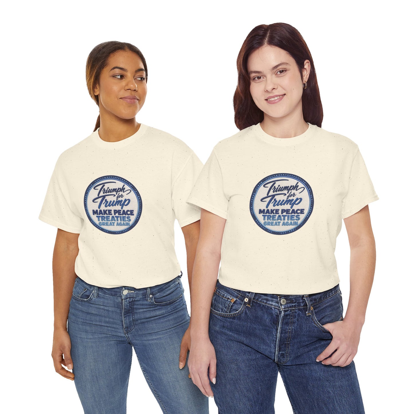 "Make Peace Treaties Great Again" Embroidery Badge Pattern T-Shirt - MADE TO ORDER ✨ CUSTOMIZABLE WITHIN REASON