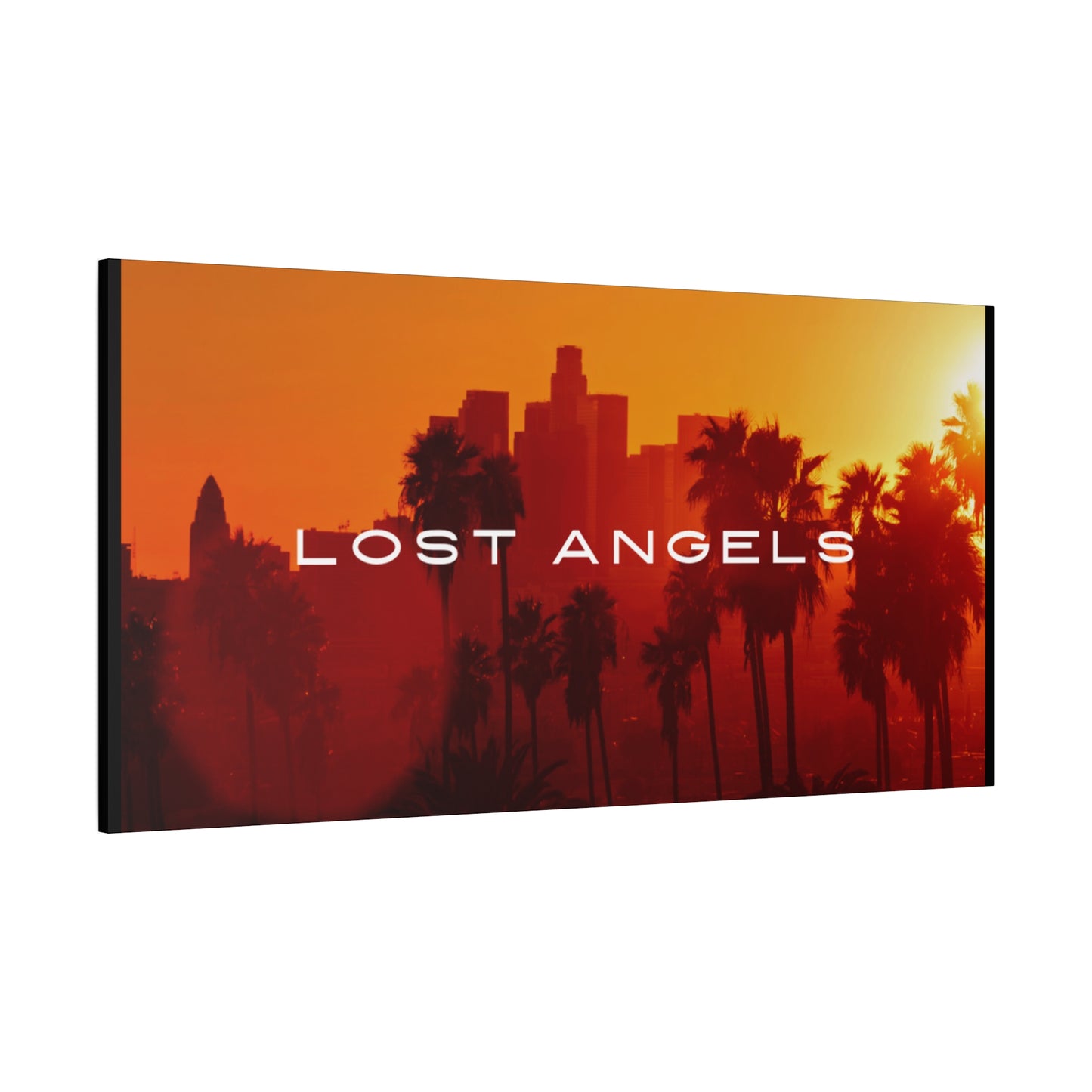 Lost Angels Wall Art Canvas | Sunset Cityscape Print, Home Decor, Gift for Art Lovers, Modern Living Room, California Vibe