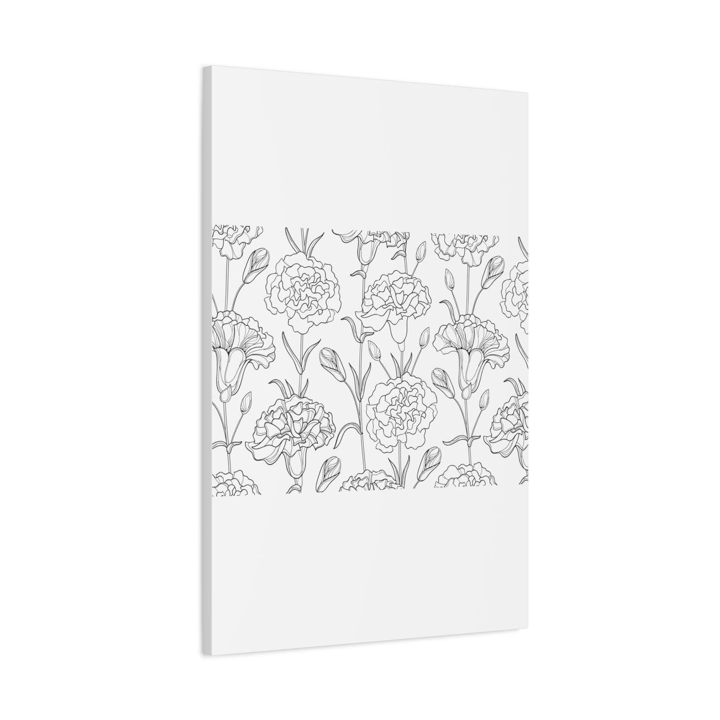 Floral Canvas Art, Stretched Wall Decor, Home Gift, Botanical Print, Modern Design, Matte Finish