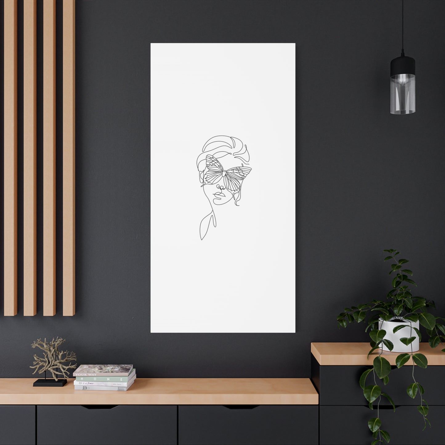 Minimalist Butterfly Canvas Art, Modern Home Decor, Gift for Nature Lovers, Wall Art for Women, Inspirational Wall Art
