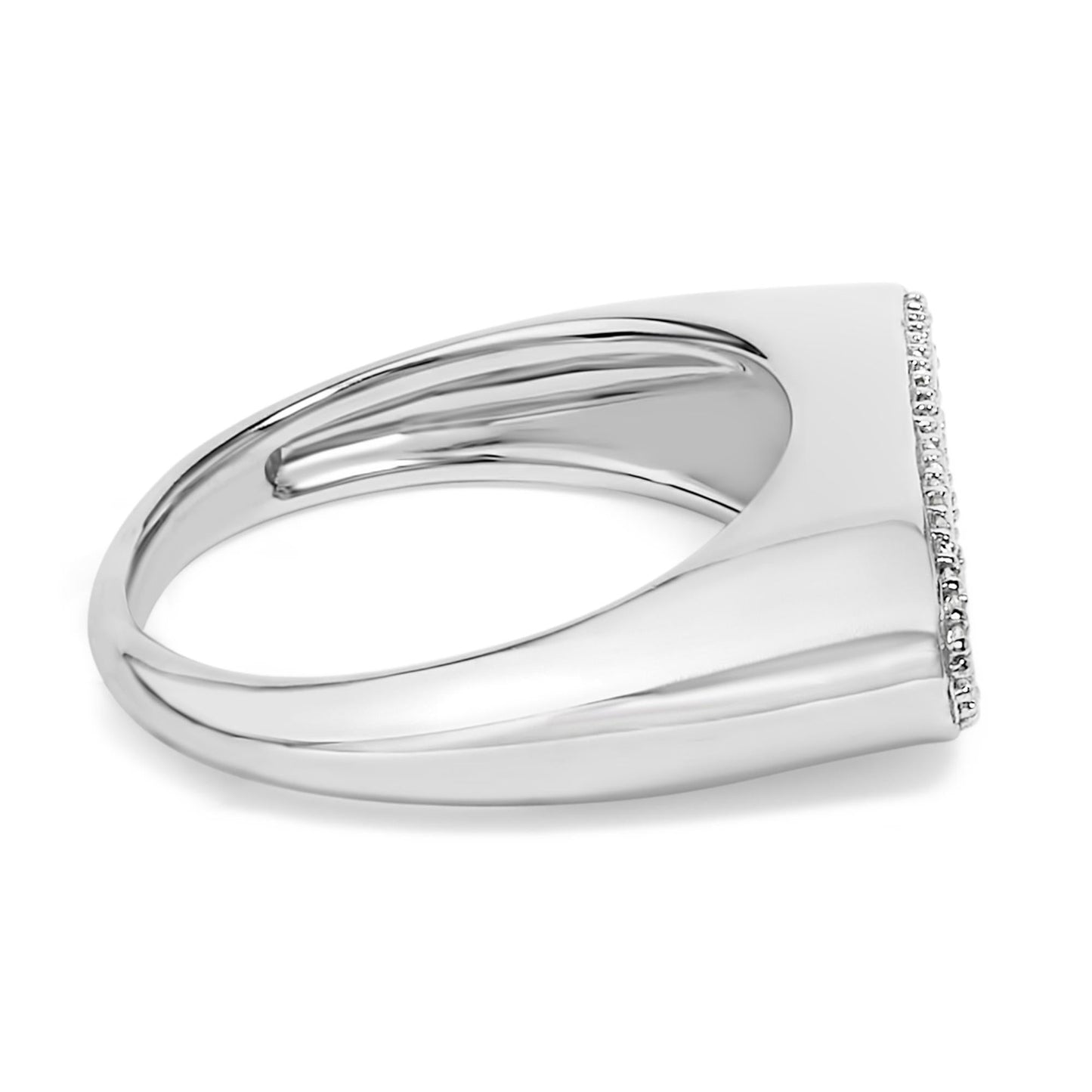 14K Yellow Gold Plated Sterling Silver Diamond Accent Infinity Ring-1