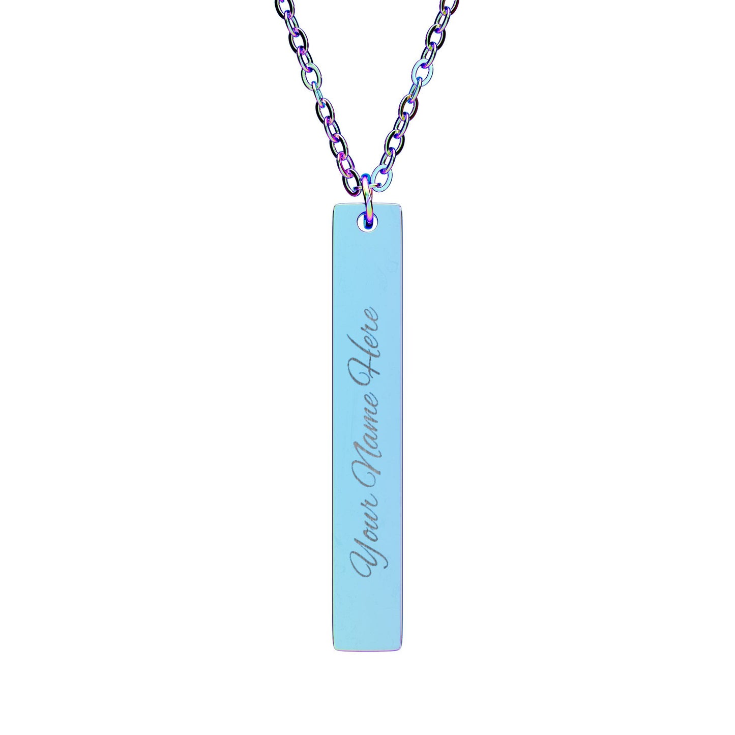 Personalized Vertical Bar Necklace, Engraved Jewelry, Name Necklace, Custom Gift for Her, Birthday, Anniversary, Meaningful Keepsake