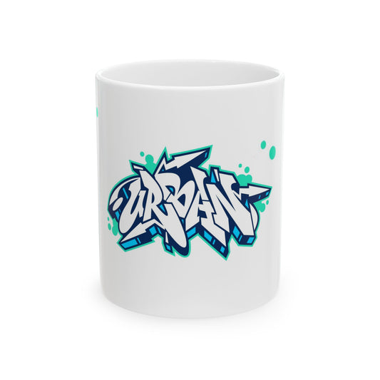 Urban Graffiti Ceramic Mug - Unique Coffee Cup, Gift for Street Art Lovers, Hip Hop Decor, Custom Drinkware, Modern Home Accessory