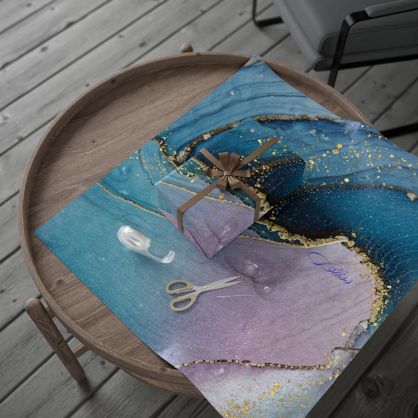 Ocean Wave Wrapping Paper, Vibrant Gift Wrap for Birthdays, Holidays, Crafting, Eco-Friendly, Unique Gift Presentation