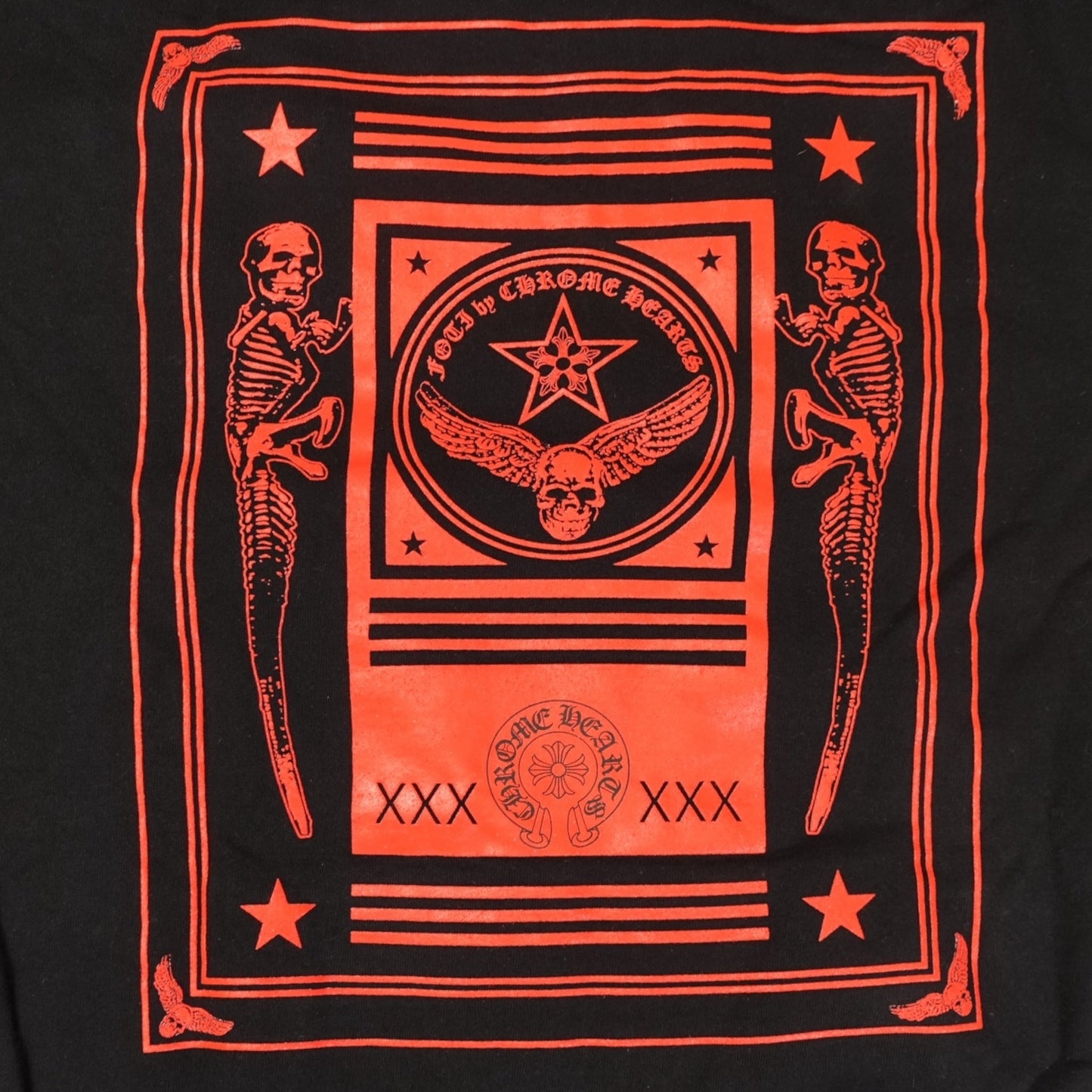 Chrome Hearts Foti Zip Up Hoodie in Black/Red