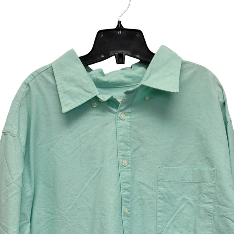 Merona Mens XXL 100% Cotton Long Sleeve Button Down Shirt w Front Pocket