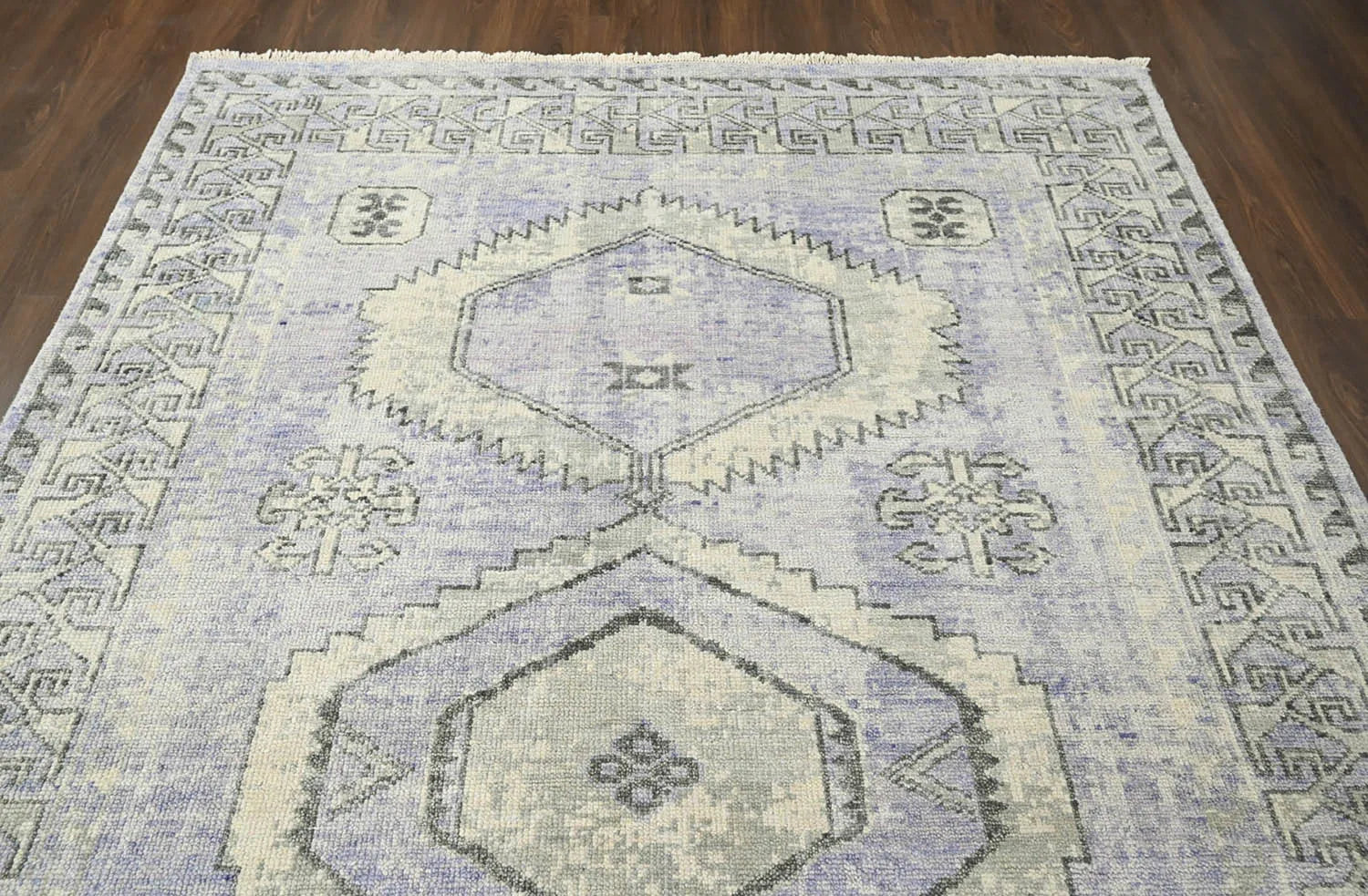 Multi Size Gray, Lavender Hand Knotted 100% Wool Turkish Oushak Traditional Oriental Area Rug-4