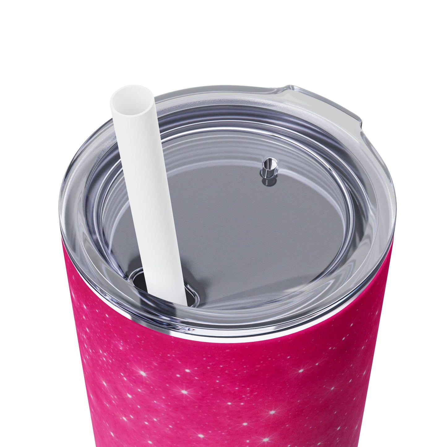 Pink Glitter Ombre Skinny Tumbler 20oz — Sparkle Straw Cup
