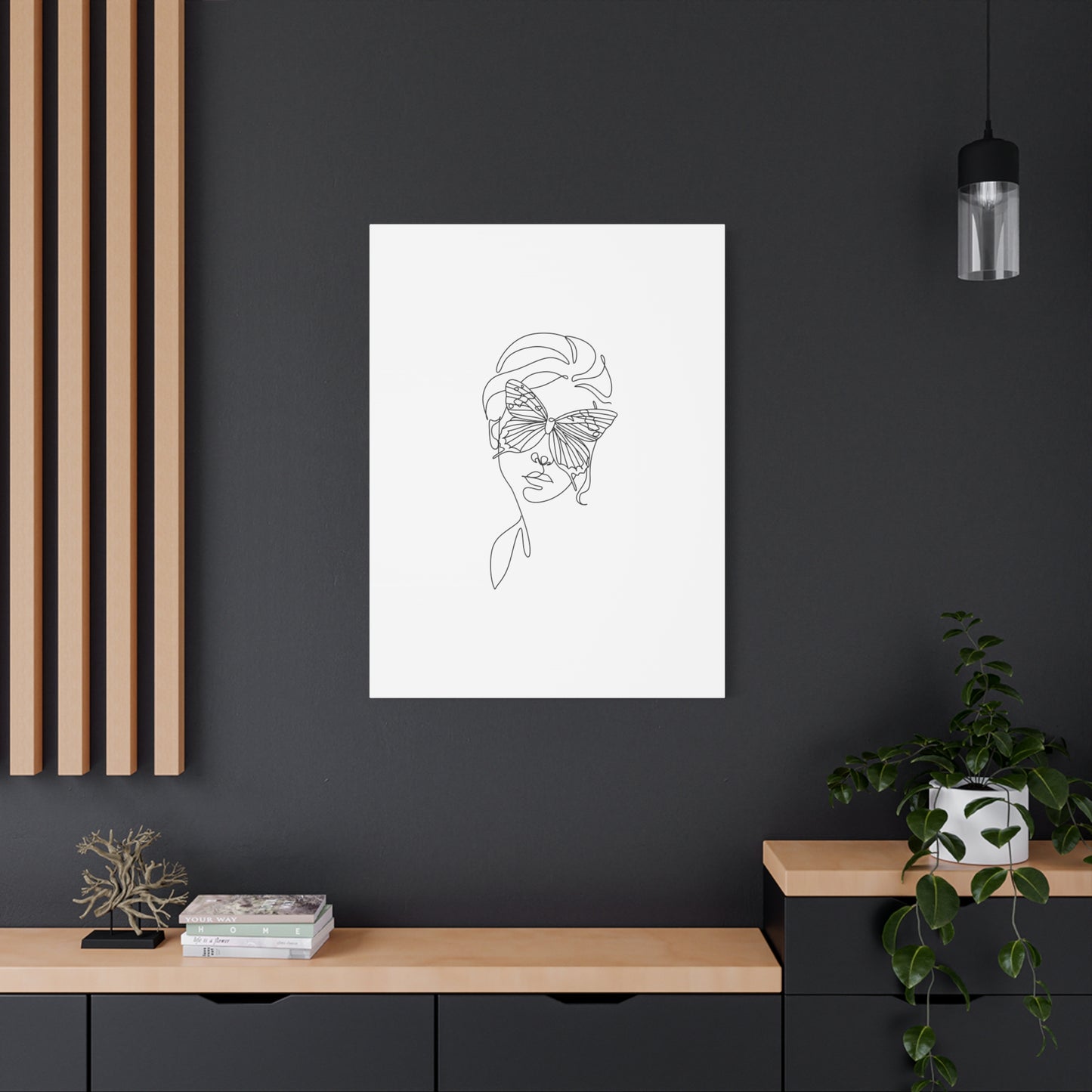 Minimalist Butterfly Canvas Art, Modern Home Decor, Gift for Nature Lovers, Wall Art for Women, Inspirational Wall Art