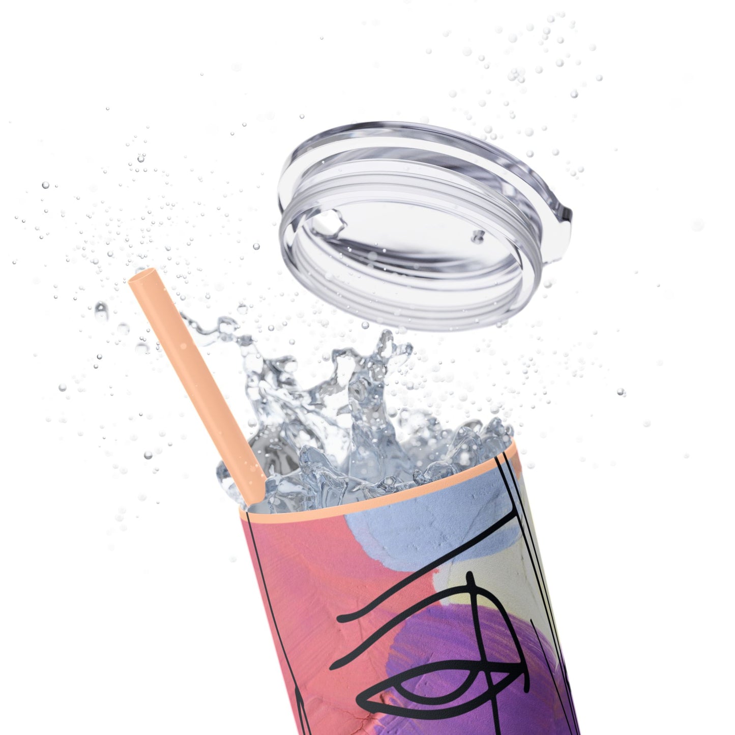 Artistic Skinny Tumbler with Straw, 20oz | Inspirational Drinkware, Colorful Water Bottle, Unique Gift Idea, Motivational Mug, [...]