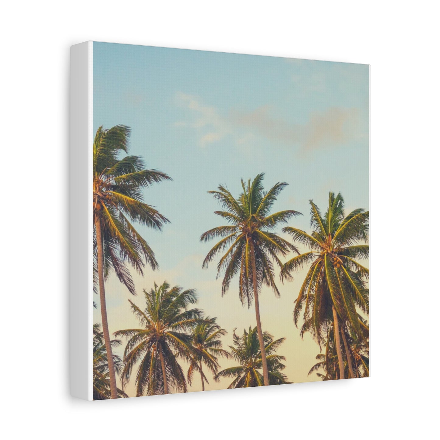 Tropical Palm Tree Canvas Print, City of Angeles Tropical Wall Art, Los Angeles Beach Decor, California Nature Photography, Home Decoration, Gift for Beach Lovers