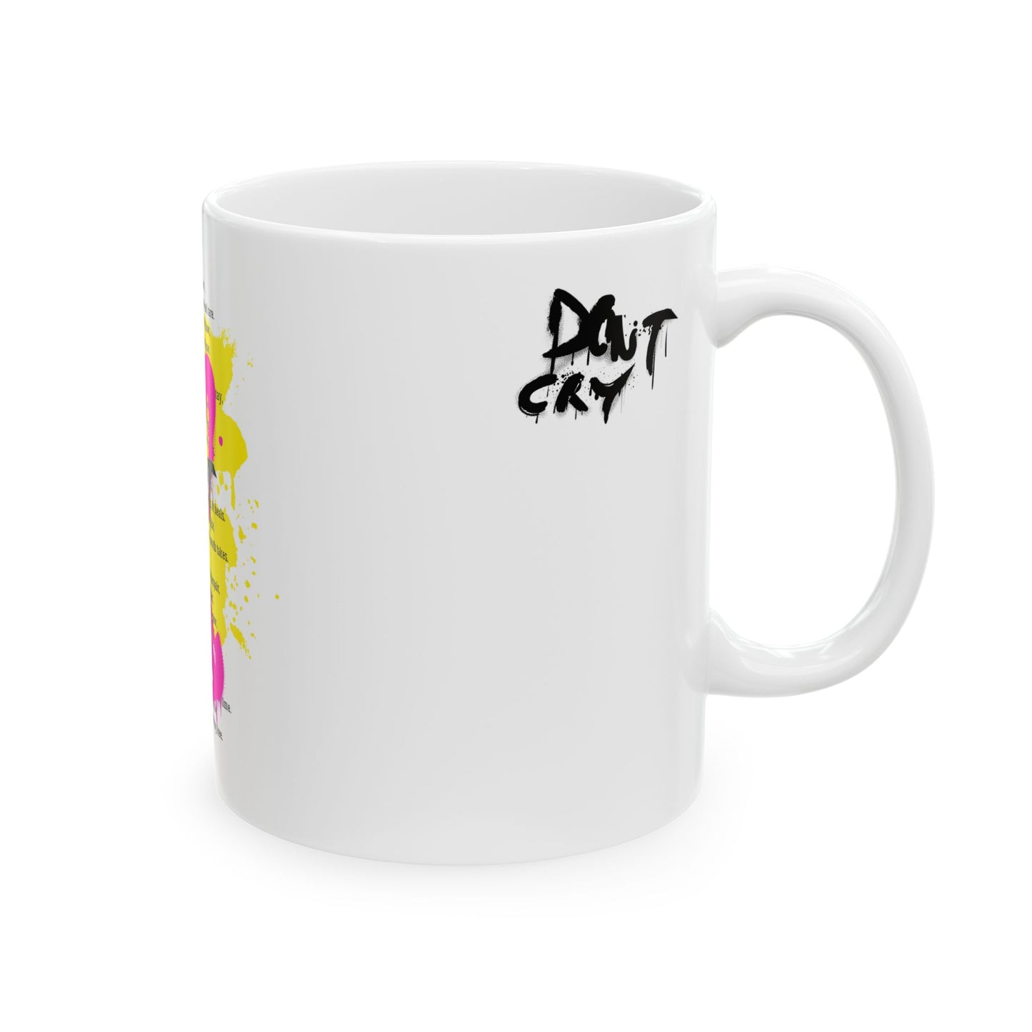 Don't Cry - Motivational Ceramic Mug, Inspirational Poem Quotes Coffee Cup