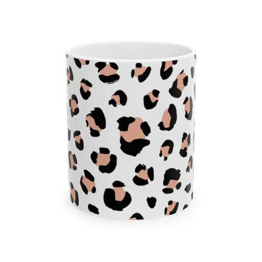 Leopard Print Ceramic Mug - Trendy Coffee Cup, Animal Print Gift, Home Decor, Kitchenware, Perfect for Birthdays, Holidays