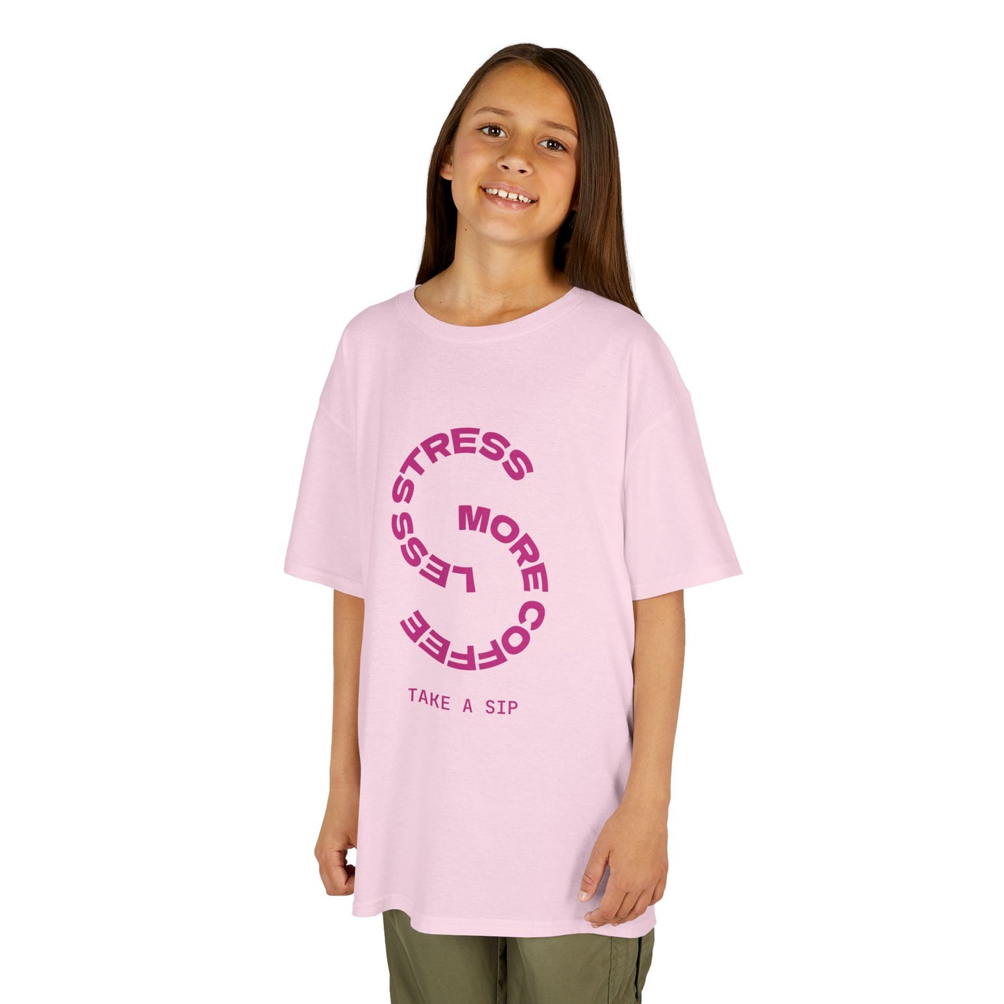 Kids' Coffee Vibes Tee - 'Less Stress, More Coffee'