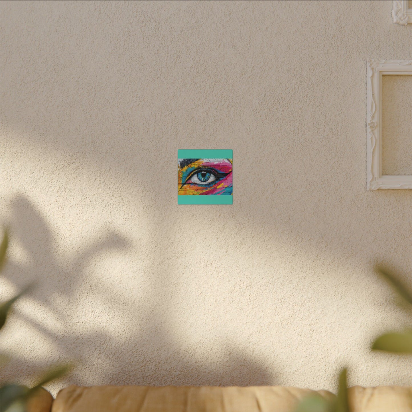 Colorful Eye Street Art Matte Canvas Print