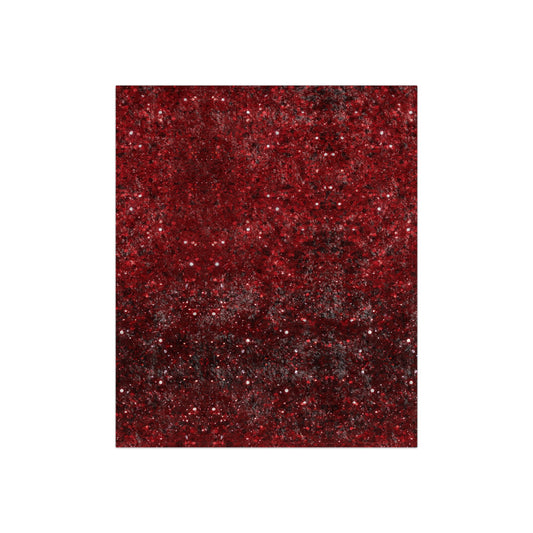 Crushed Velvet Throw Blanket — Luxurious Red Velvet Cozy Blanket for Living Room, Bedroom & Holiday Gift
