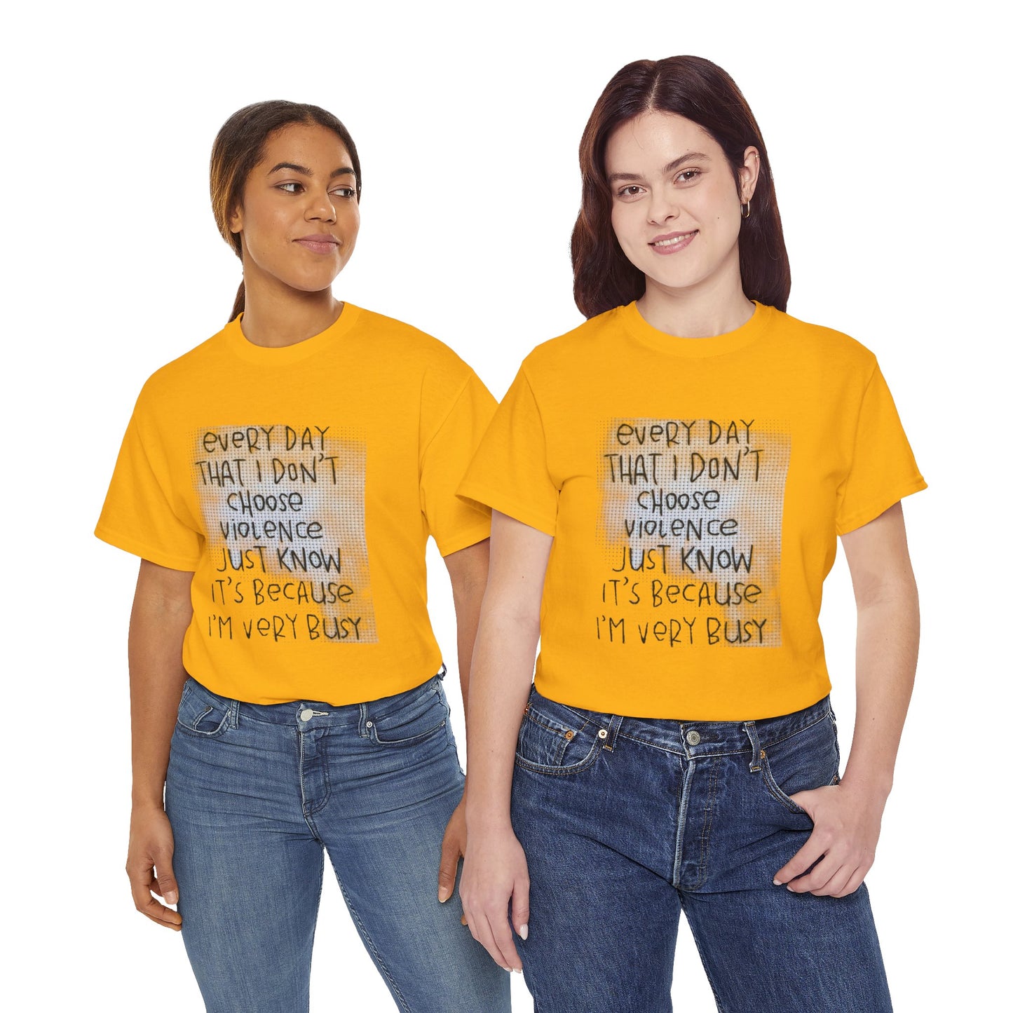 Inspirational Quote Unisex Tee - "Every Day That I Don't Choose Violence" Message, Casual Wear, Gift for Friends, Motivational