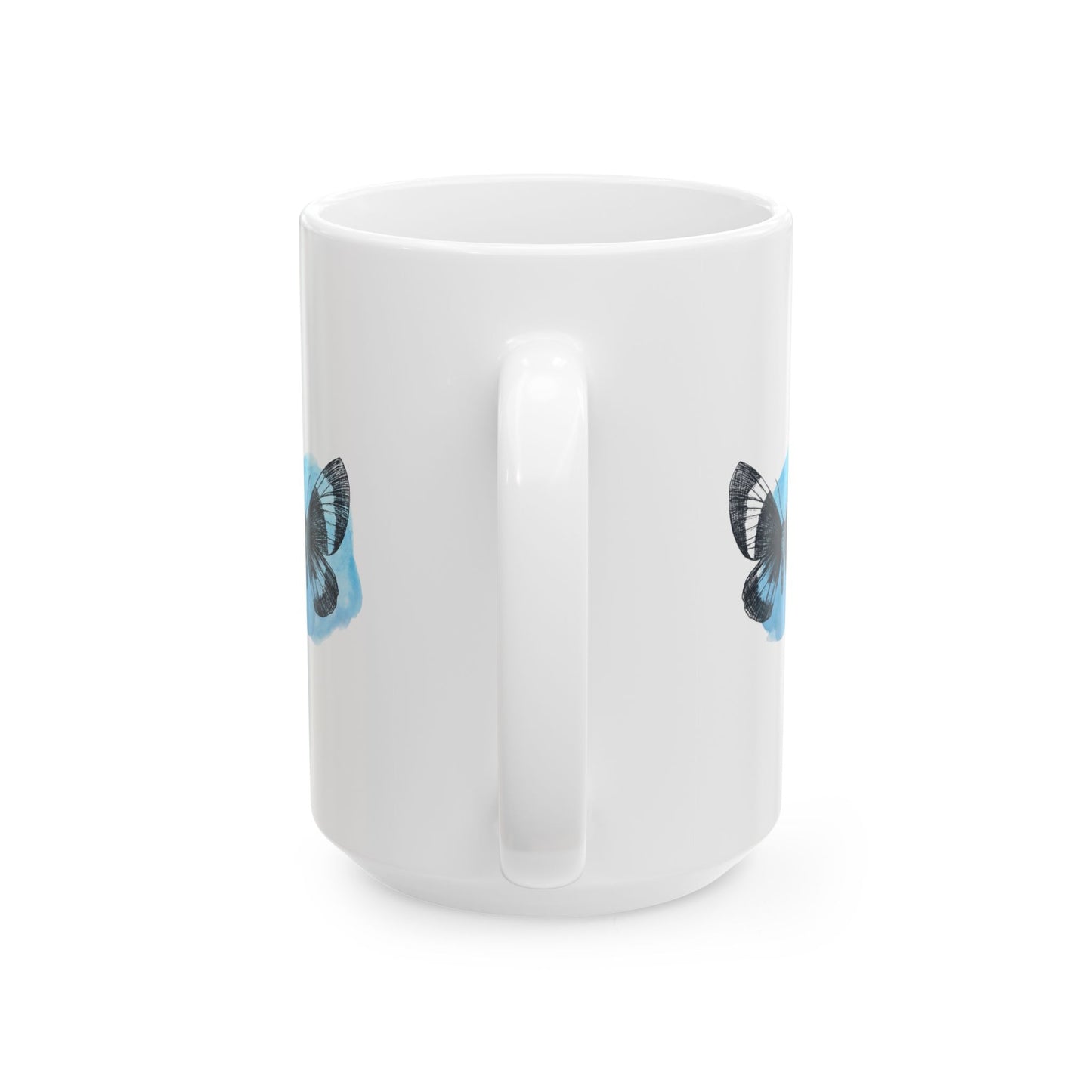 Elegant Woman Butterfly Ceramic Mug | Inspirational Gift, Art Coffee Cup, Unique Design, Home Decor, Mother's Day Gift
