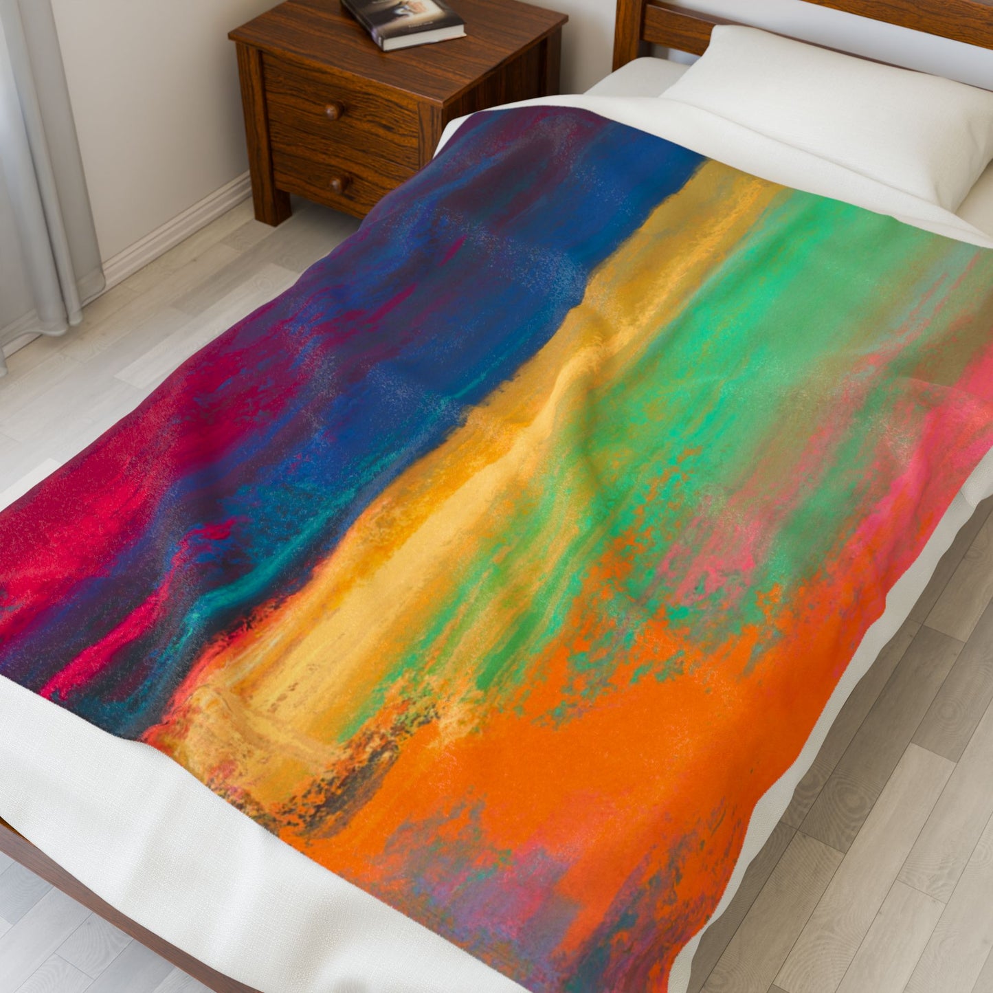Vibrant Velveteen Plush Blanket | Cozy Throw for Home Decor, Gift for Weddings, Birthdays, Housewarming, Relaxation