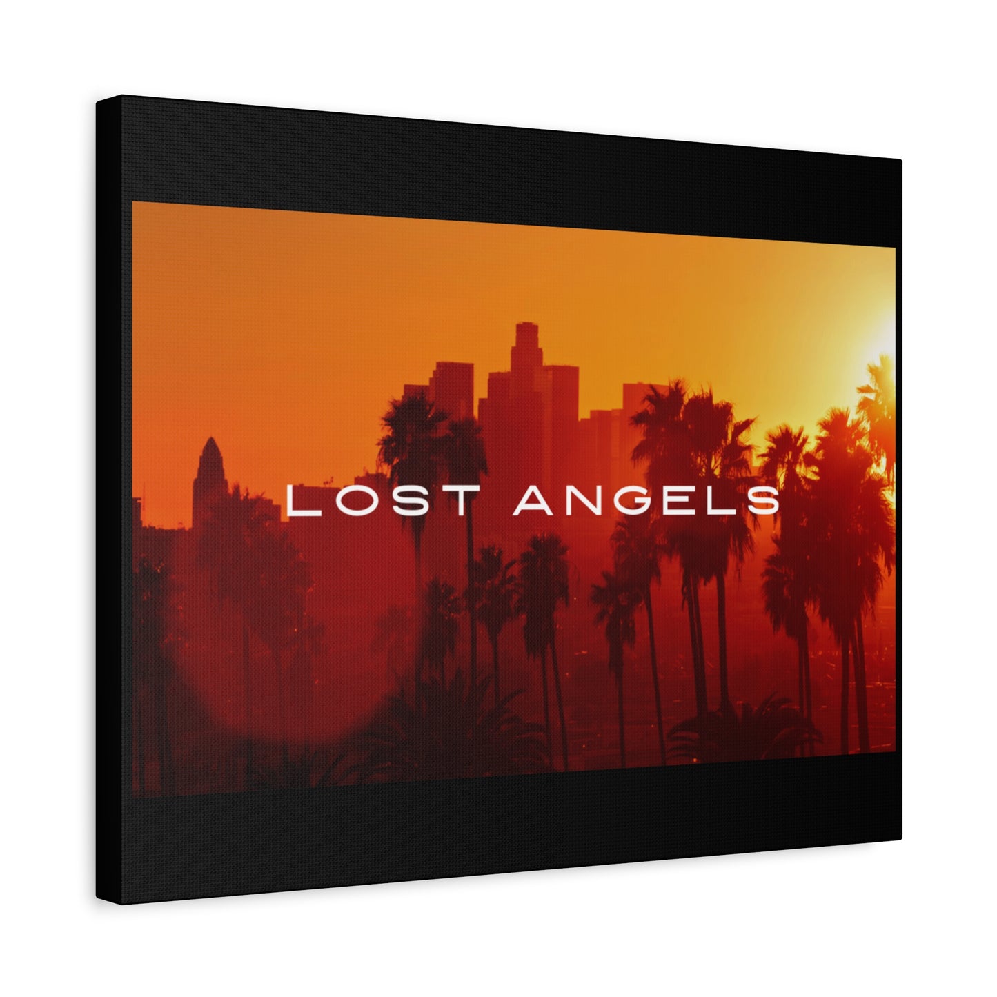 Lost Angels Wall Art Canvas | Sunset Cityscape Print, Home Decor, Gift for Art Lovers, Modern Living Room, California Vibe