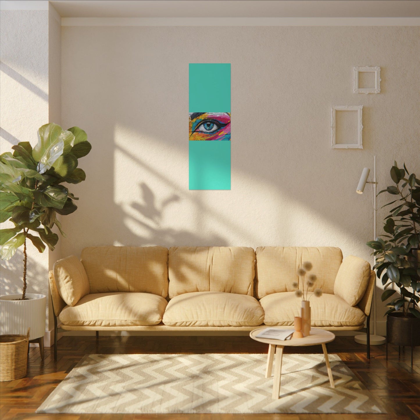 Colorful Eye Street Art Matte Canvas Print