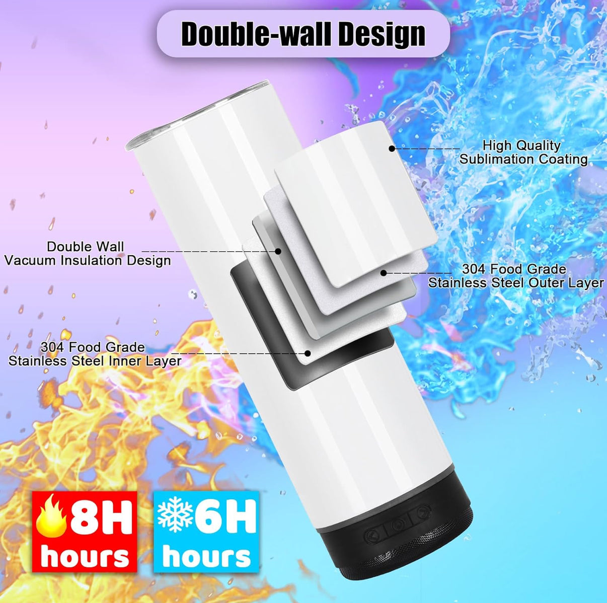 Bluetooth Tumbler | I refuse to argue | 20oz Stainless Steel
